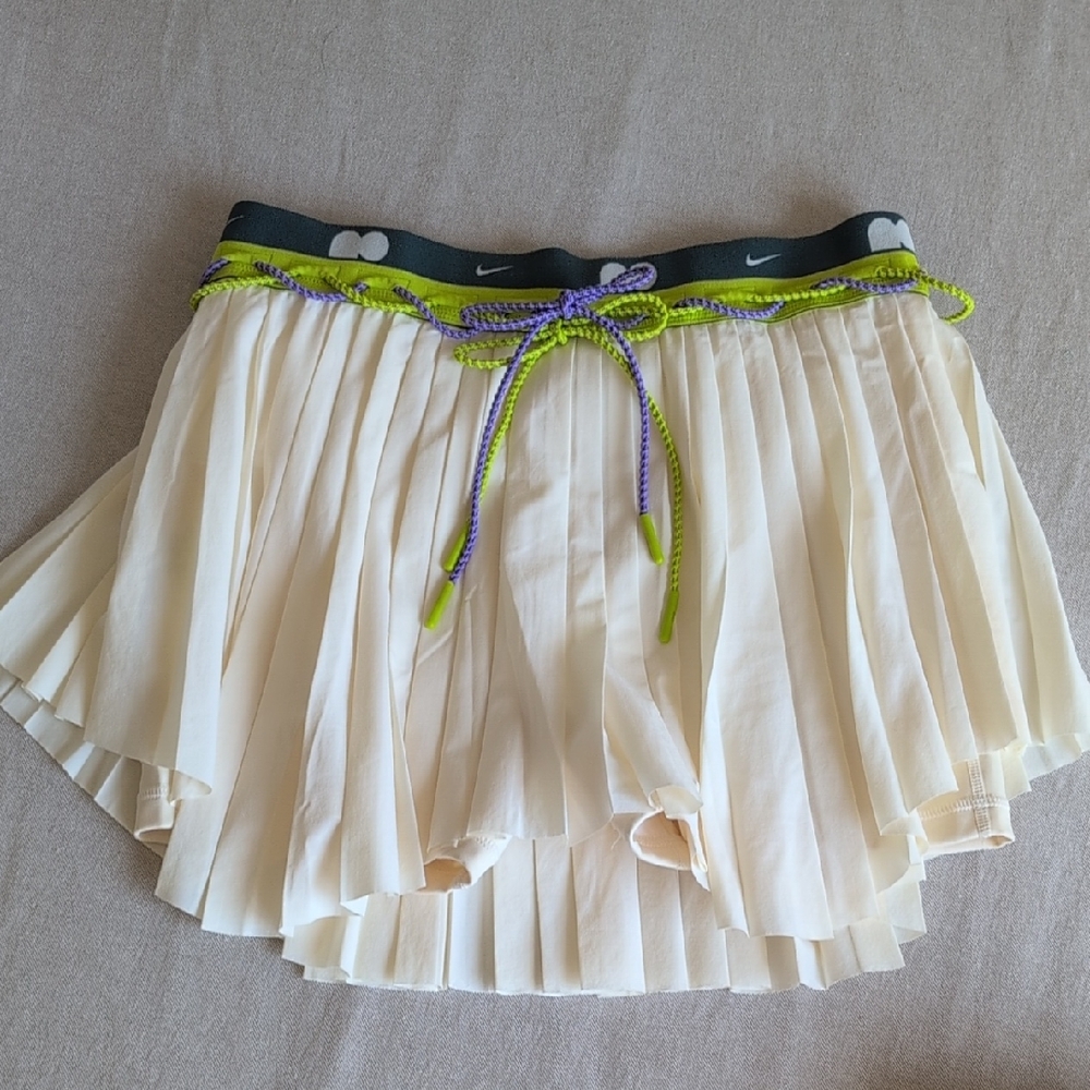 Nike Cream Skirt with Green and Purple Details Naomi Osaka Tennis